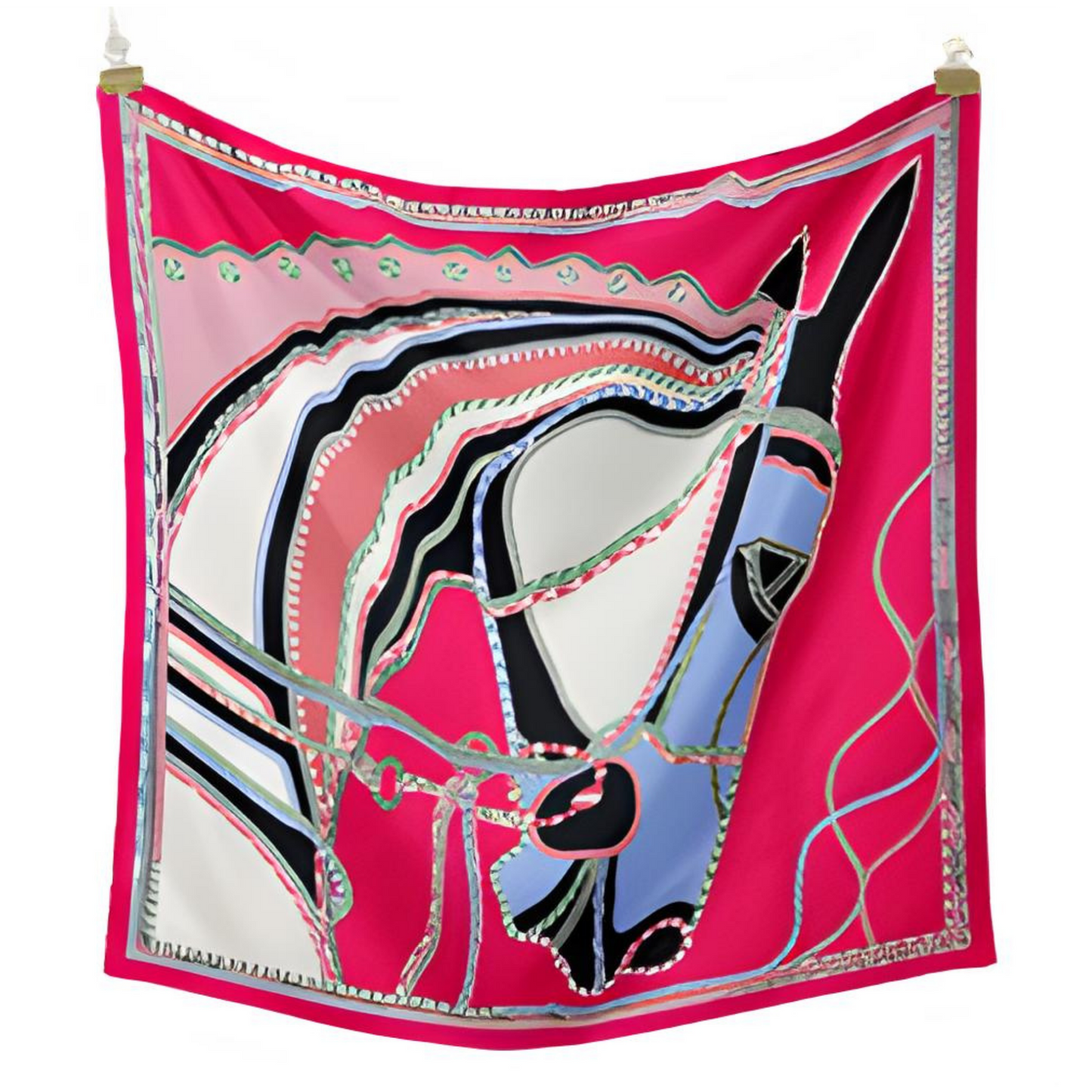 GILDA 53 Horse Design Twill Scarf - 53 x 53 cms