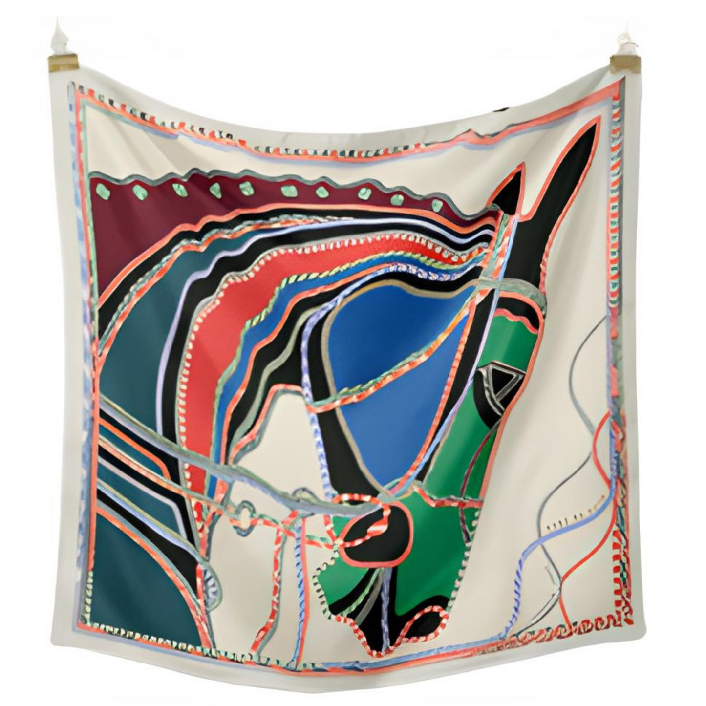 GILDA 53 Horse Design Twill Scarf - 53 x 53 cms