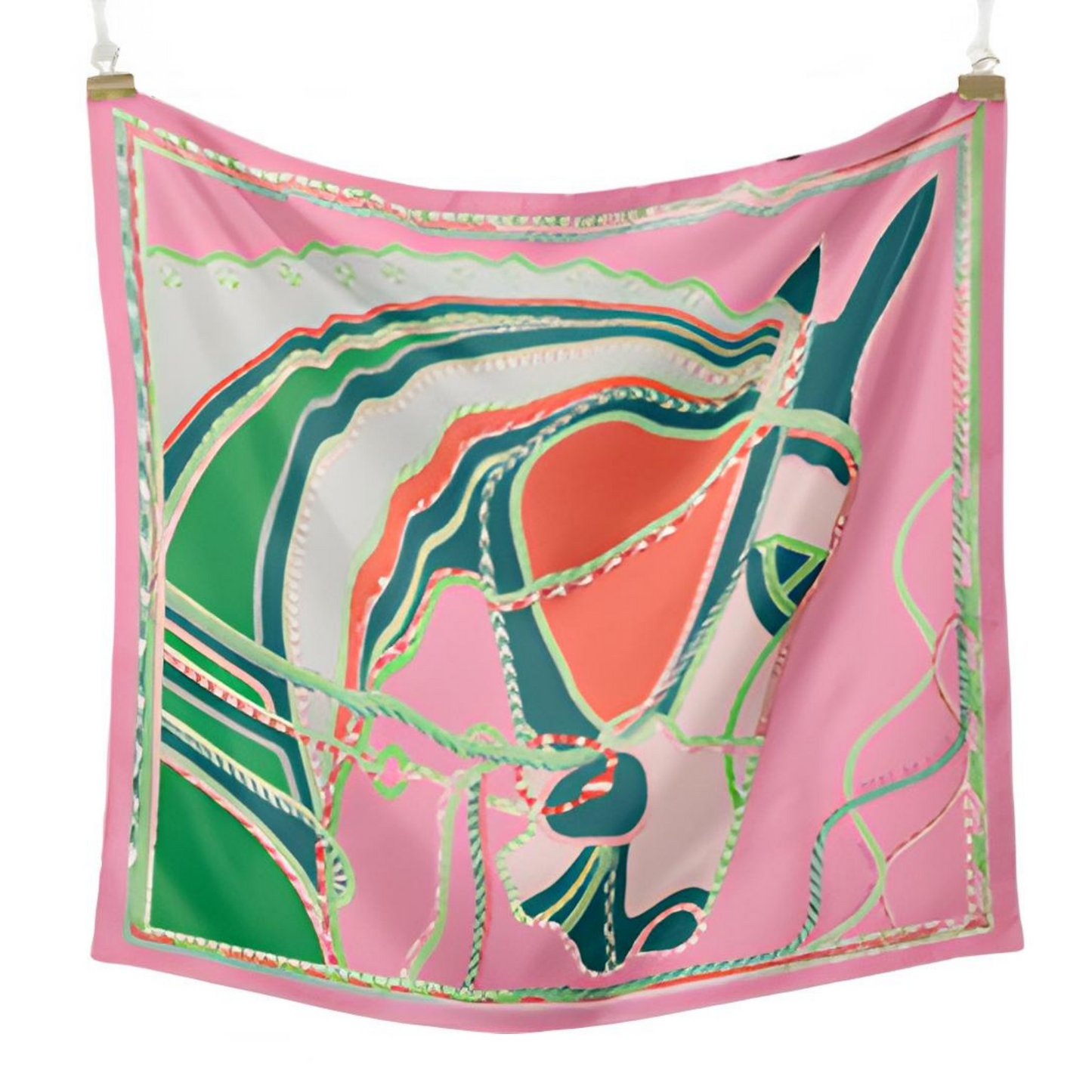 GILDA 53 Horse Design Twill Scarf - 53 x 53 cms