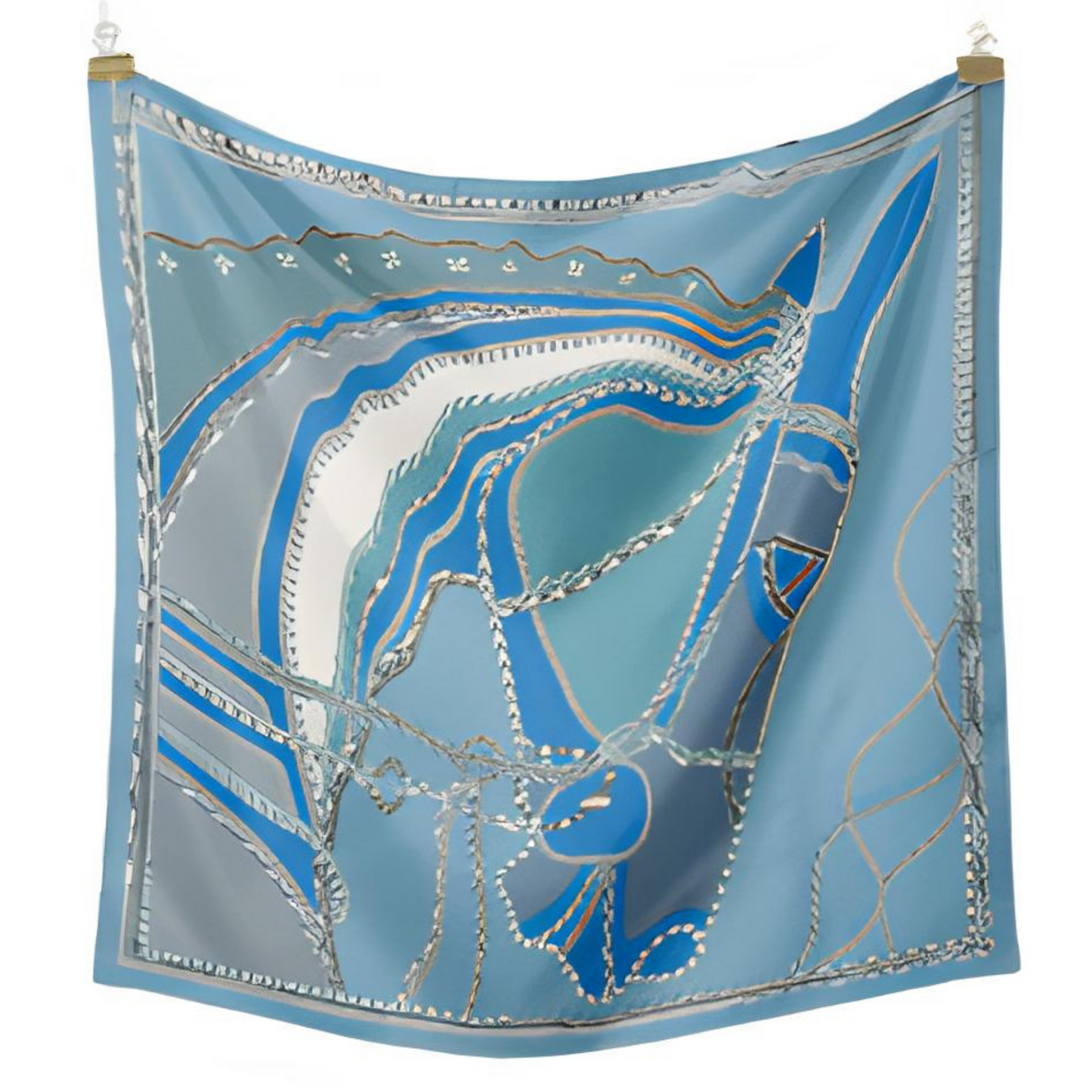 GILDA 53 Horse Design Twill Scarf - 53 x 53 cms