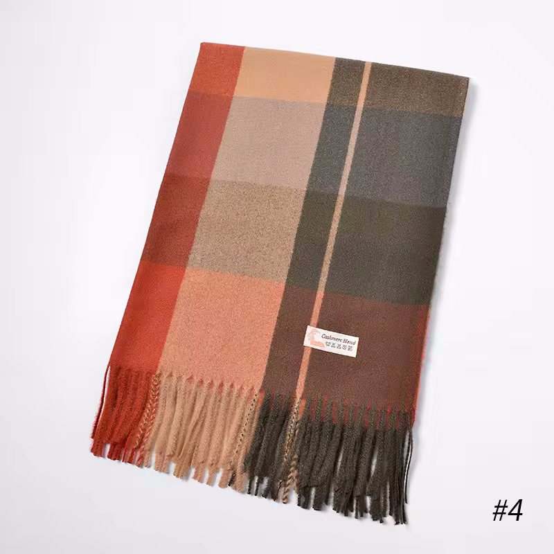 HELIOS Cashmere Blend Plaid Scarf - 180 x 65 cms