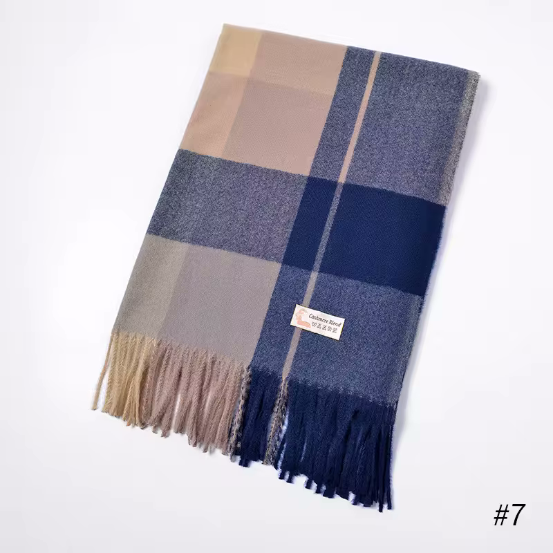 HELIOS Cashmere Blend Plaid Scarf - 180 x 65 cms