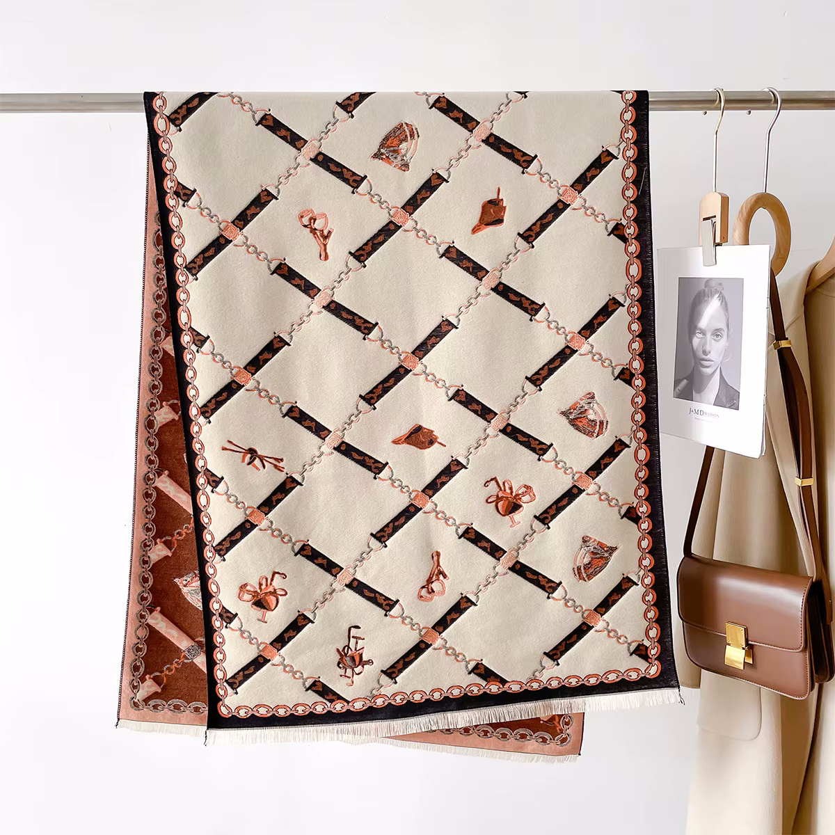 LISA Horse Design, Cashmere Blend Pashmina/Shawl - 180 x 65 cms