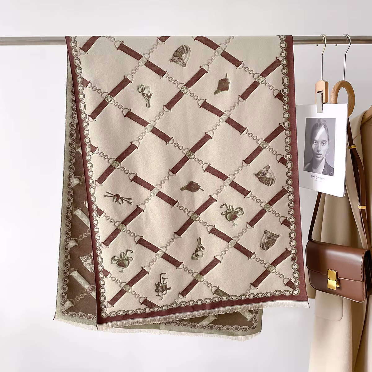 LISA Horse Design, Cashmere Blend Pashmina/Shawl - 180 x 65 cms