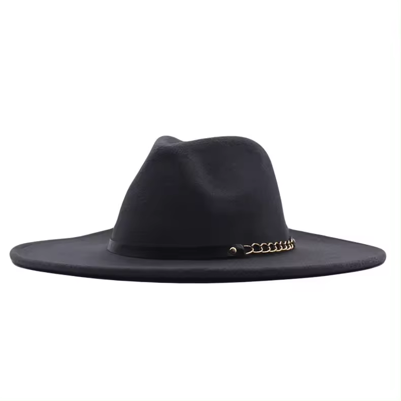 LUCIA Cotton-Blend Narrow (7 cm) Brim Felt Fedora 56-59 cms