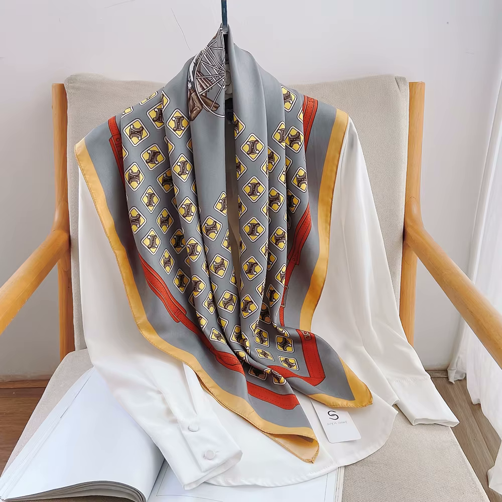 MANDY Horse Design Twill Scarf - 70 x 70 cm