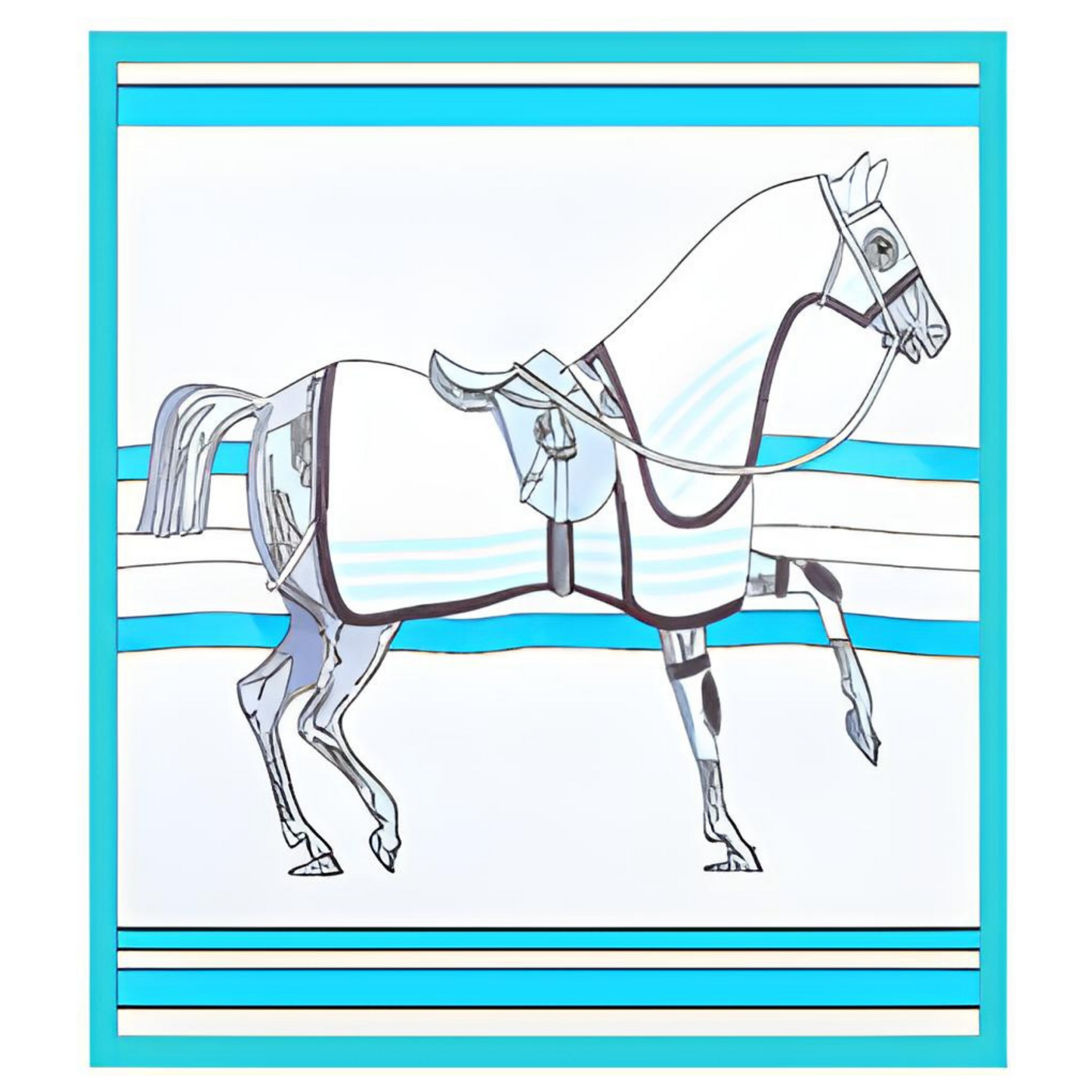 MAREN 60 Horse Design, Twill Scarf - 60 x 60 cm