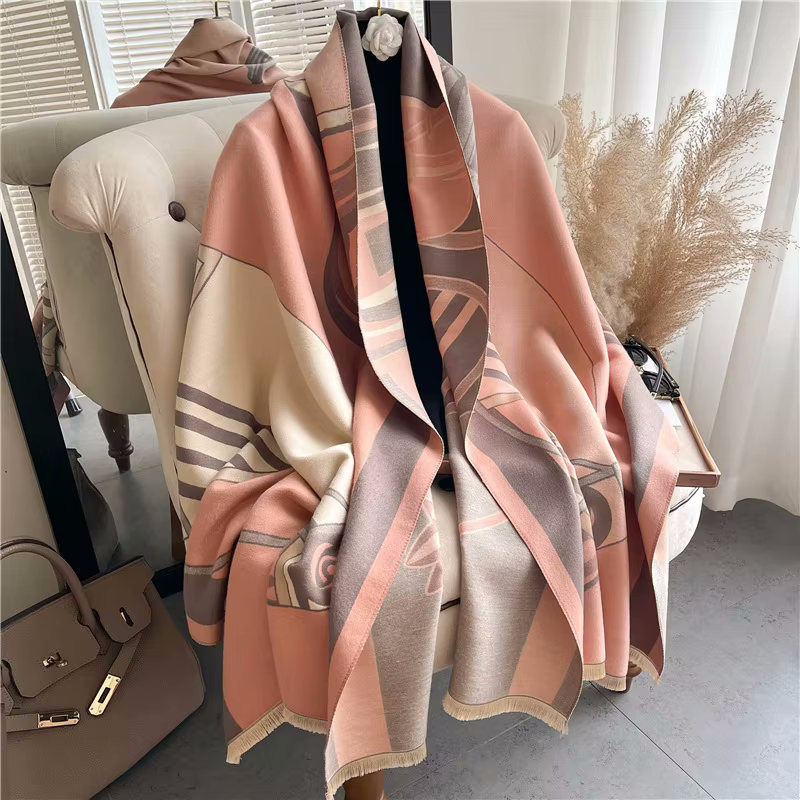 MEARNA Horse Design Cashmere Blend Pashmina/Shawl - 180 x 65 cms