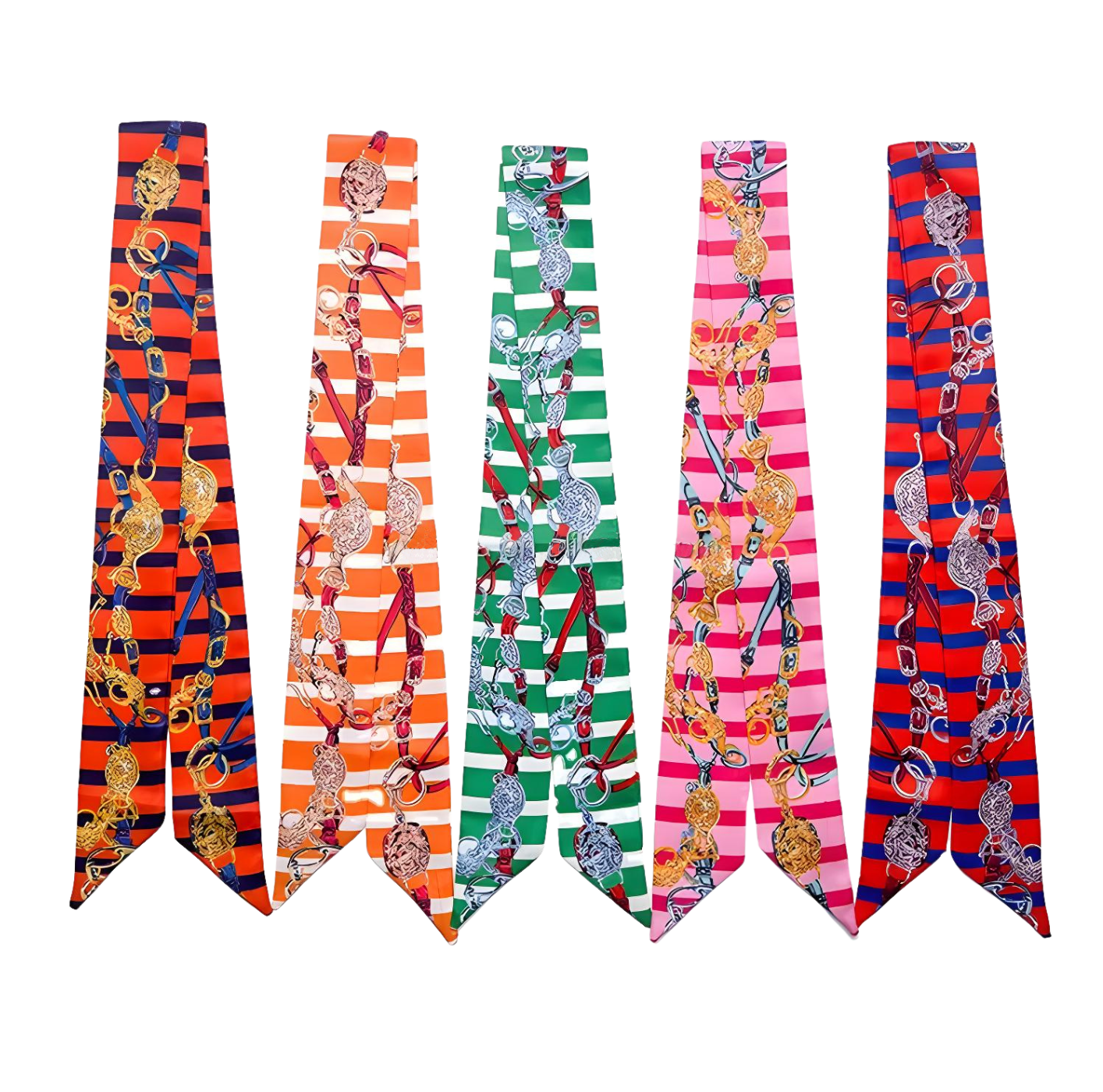 PERONI Horse Design Twilly Scarf, Hair or Handbag Tie - 85 x 5 cms