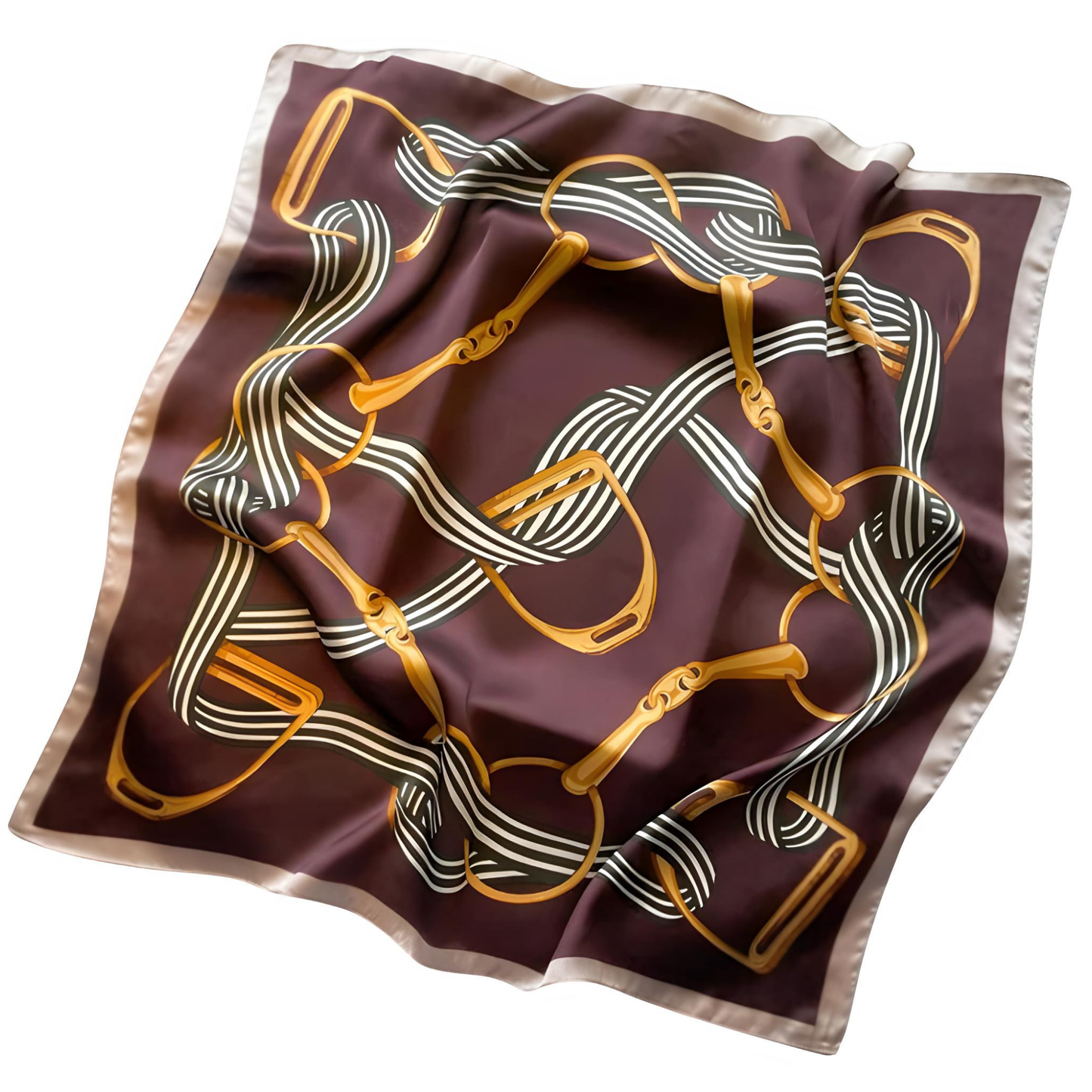 PEYTON Horse Design, Satin Scarf - 70 x 70 cm