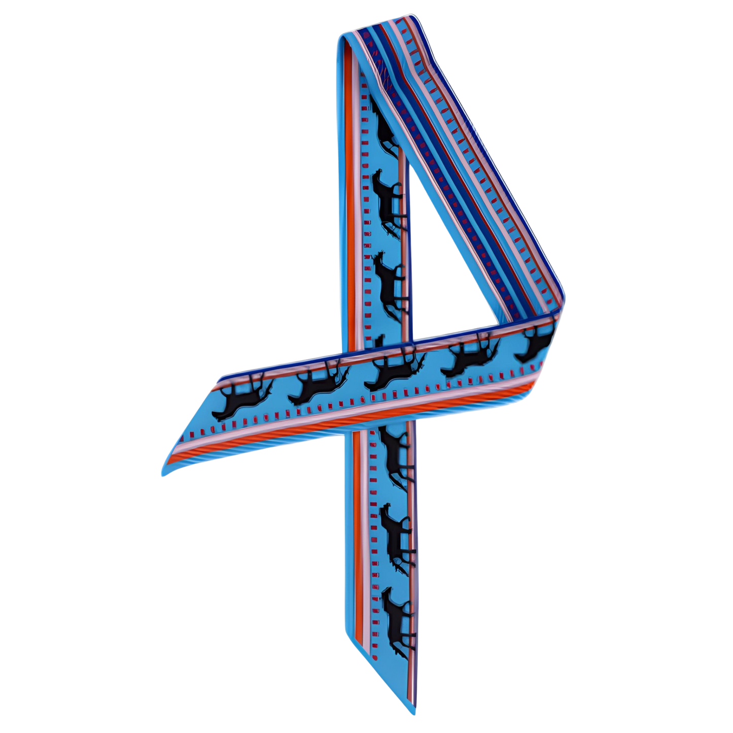 RYE Horse Design Twilly Scarf, Hair or Handbag Tie - 85 x 5 cms