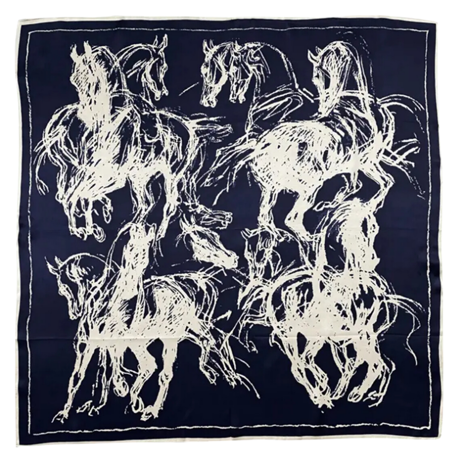 SASHA Horse Design Premium Twill Scarf - 70 x 70 cms