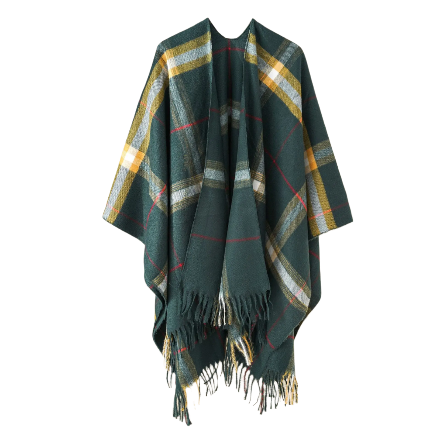 SAVANNAH Cashmere Blend Plaid Cape 160 x 128 cms (one size)