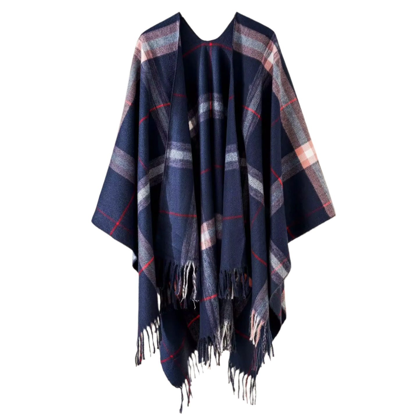 SAVANNAH Cashmere Blend Plaid Cape 160 x 128 cms (one size)