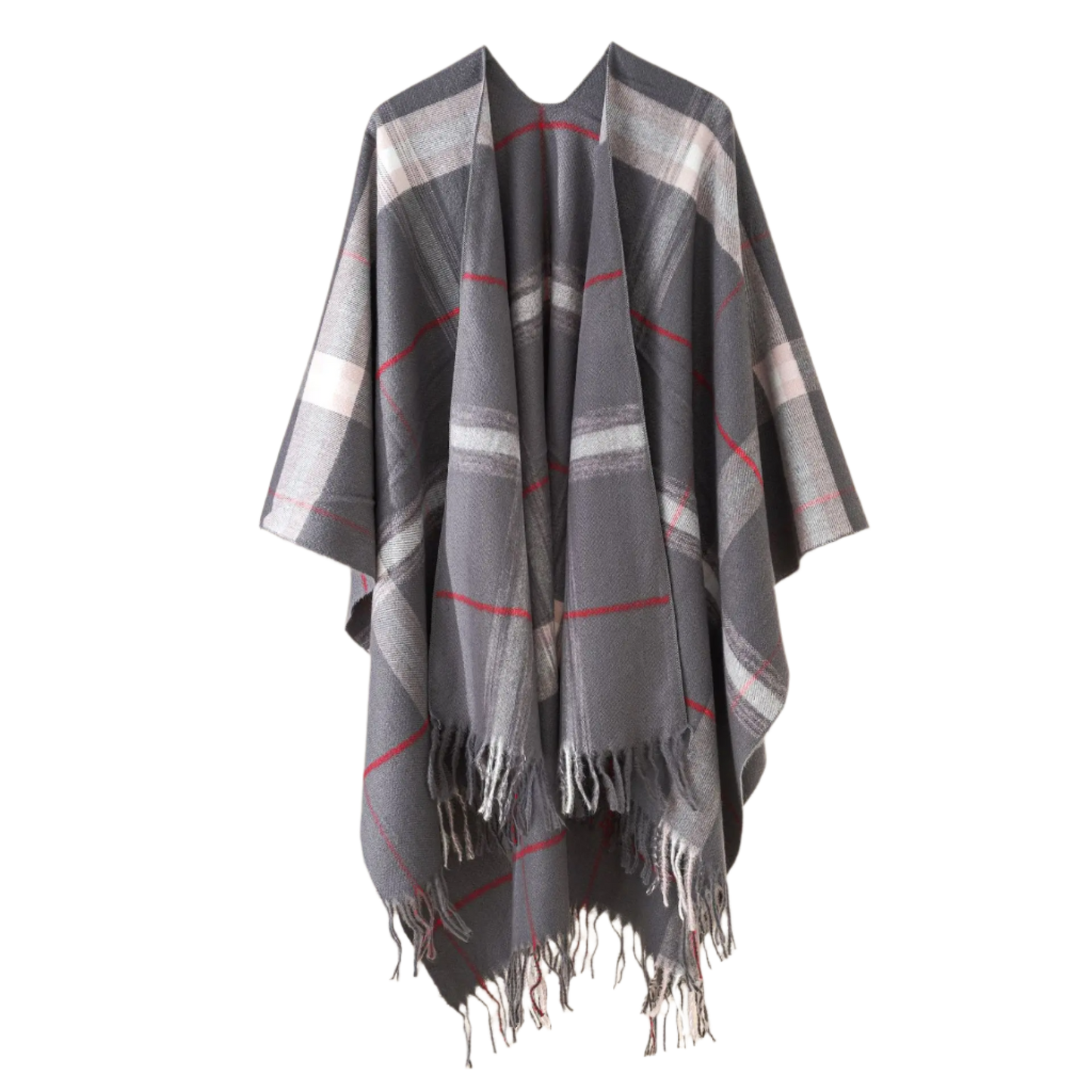SAVANNAH Cashmere Blend Plaid Cape 160 x 128 cms (one size)