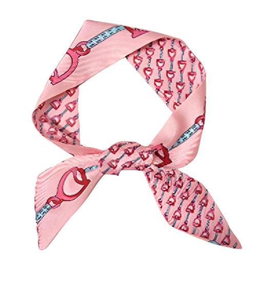 TANIA Horse Design Twilly Scarf, Hair or Handbag Tie - 85 x 5 cms