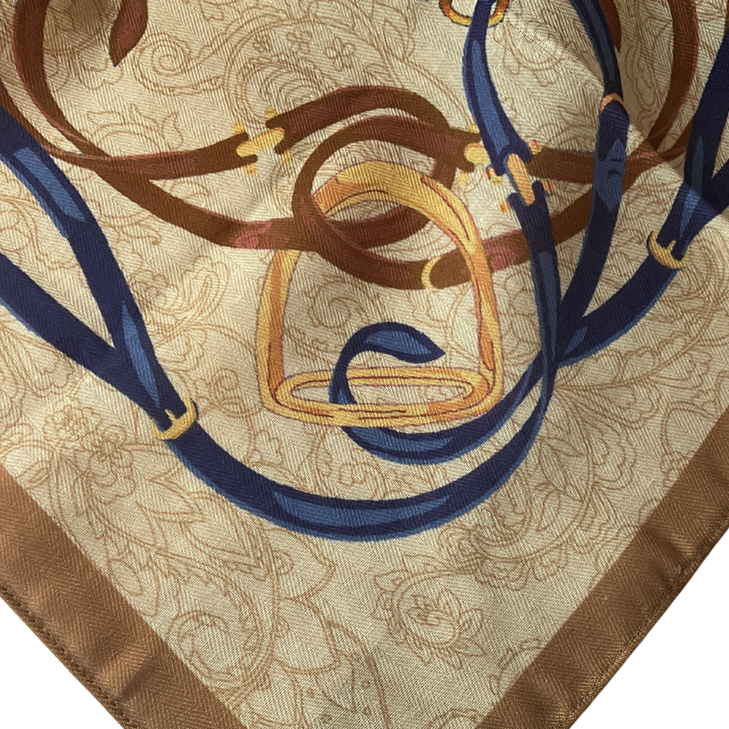 TRISH Horse Design, Cotton/Linen Look, Twill Scarf - 70 x 70 cms