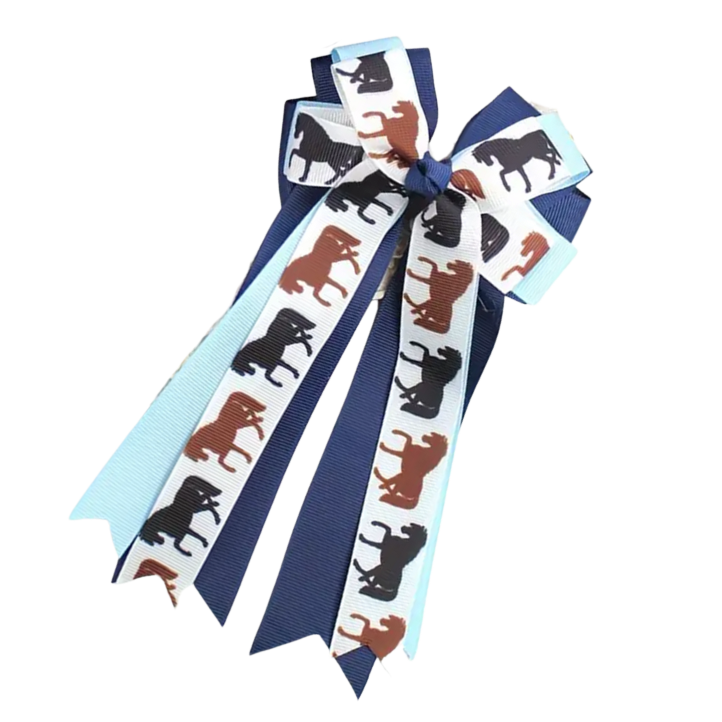 ZOE Horse Design Hair Bow with Clip