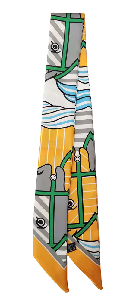 ROME Horse Design Twilly Scarf, Hair or Handbag Tie - 85 x 5 cms
