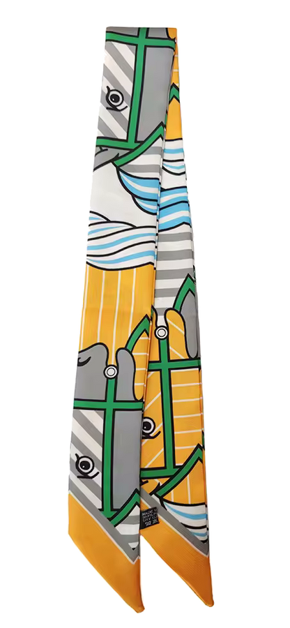 ROME Horse Design Twilly Scarf, Hair or Handbag Tie - 85 x 5 cms