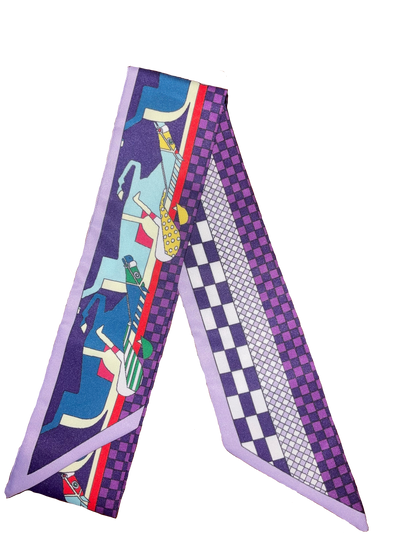 EPSON Horse Design Twilly Scarf, Hair or Handbag Tie - 85 x 5 cms