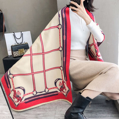 MIA Horse Design Cashmere Blend Pashmina/Shawl - 180 x 65 cms