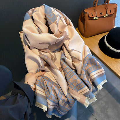 KACE Horse Design Cashmere Blend Pashmina/Shawl - 180 x 65 cms