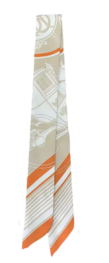 POMONA Horse Design Twilly Scarf, Hair or Handbag Tie - 85 x 5 cms