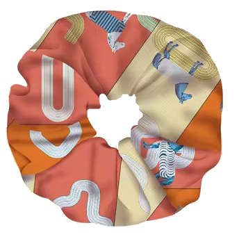 LYON SCRUNCHIE  Horse Design, Twill Scrunchie