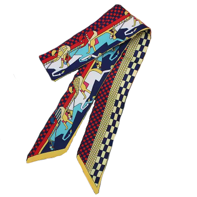 EPSON Horse Design Twilly Scarf, Hair or Handbag Tie - 85 x 5 cms