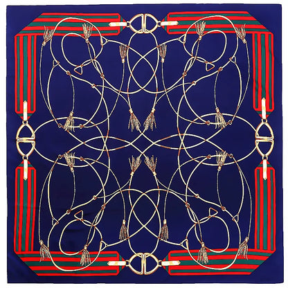 WINONA Horse Design, Man-Made Silk Twill Scarf - 100 x 100 cms