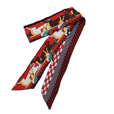 EPSON Horse Design Twilly Scarf, Hair or Handbag Tie - 85 x 5 cms