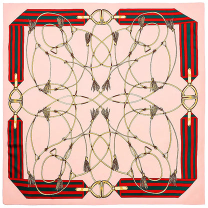 WINONA Horse Design, Man-Made Silk Twill Scarf - 100 x 100 cms