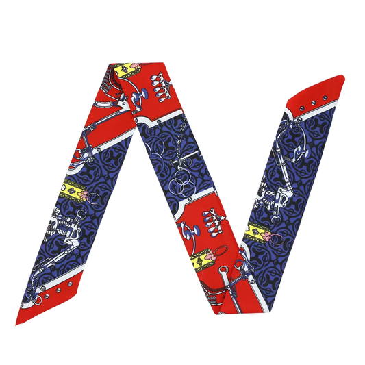 VERONA Horse Design Twilly Scarf, Hair or Handbag Tie - 85 x 5 cms
