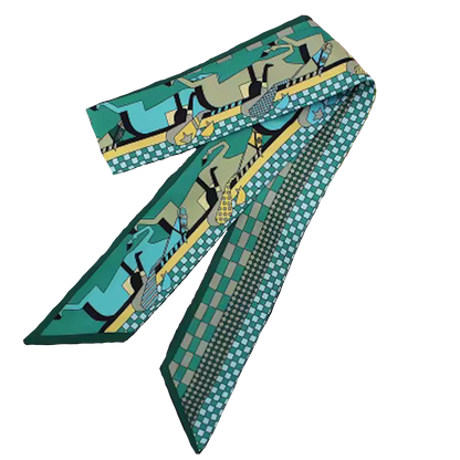 EPSON Horse Design Twilly Scarf, Hair or Handbag Tie - 85 x 5 cms
