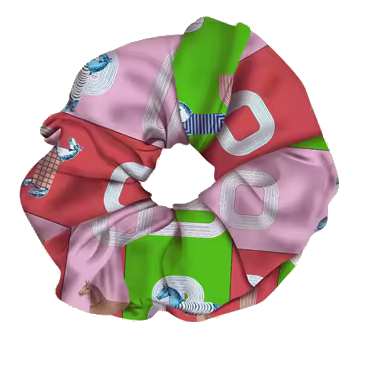 LYON SCRUNCHIE  Horse Design, Twill Scrunchie