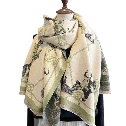 ALICE Horse Design, Cashmere Blend Pashmina/Shawl - 180 x 65 cms