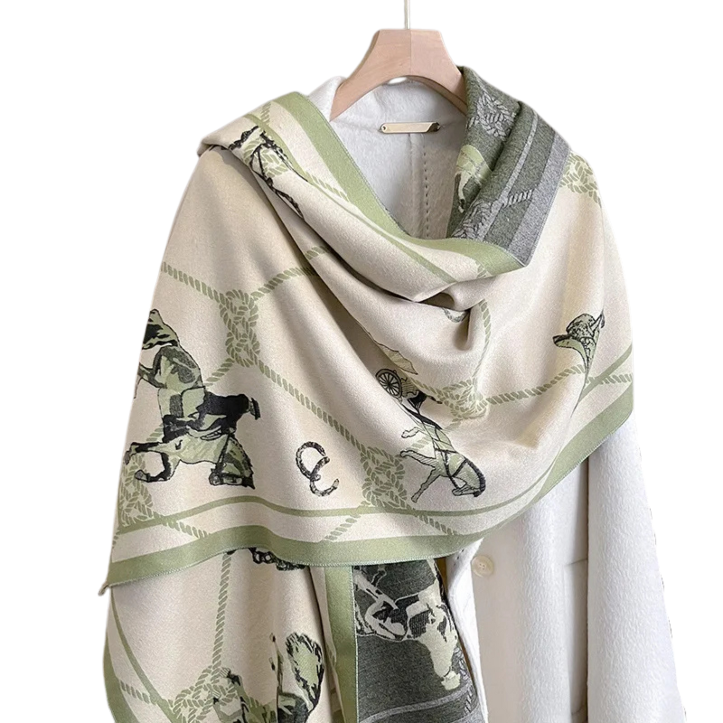 ALICE Horse Design, Cashmere Blend Pashmina/Shawl - 180 x 65 cms