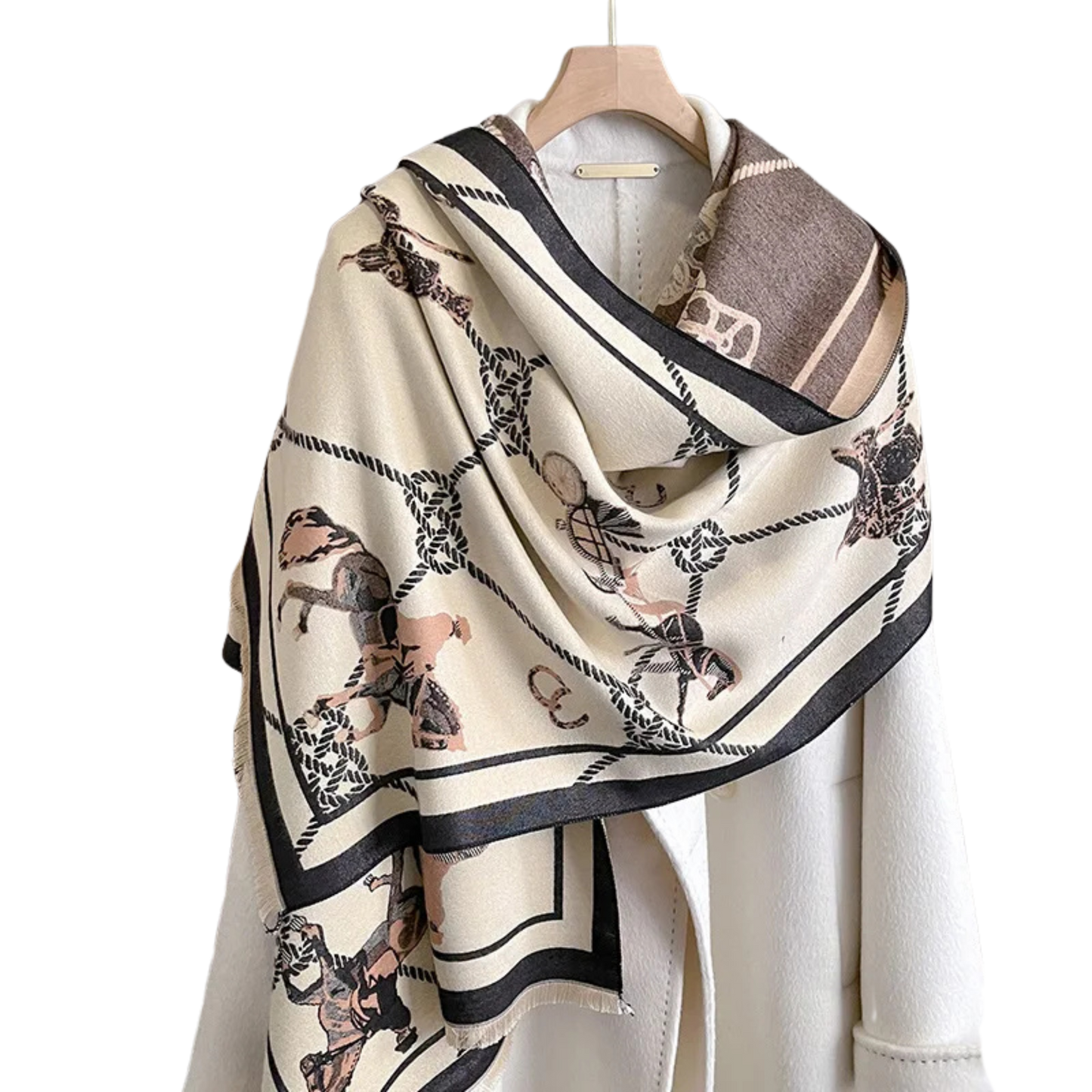 ALICE Horse Design, Cashmere Blend Pashmina/Shawl - 180 x 65 cms
