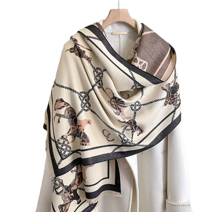 ALICE Horse Design, Cashmere Blend Pashmina/Shawl - 180 x 65 cms