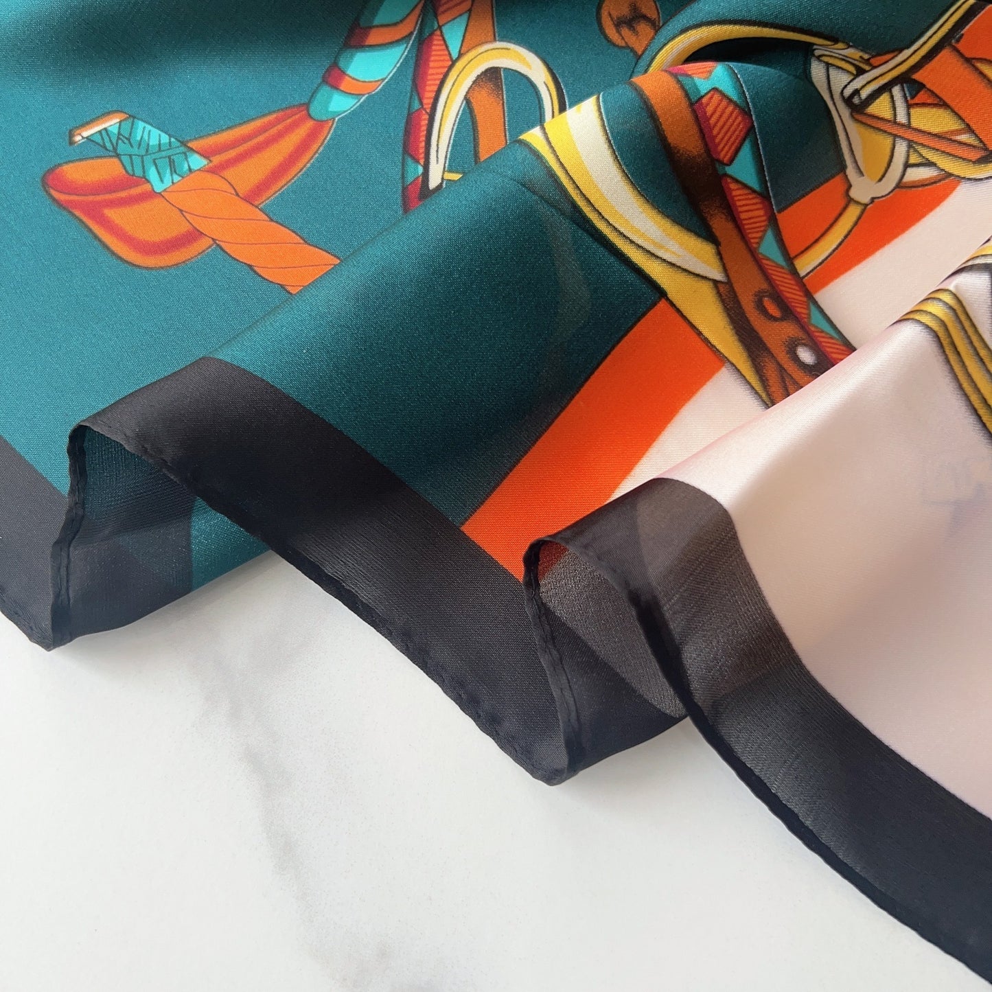 Apollo Horse Design Silk Chiffon Scarf – 180 x 90cm