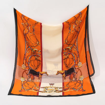 Apollo Horse Design Silk Chiffon Scarf – 180 x 90cm