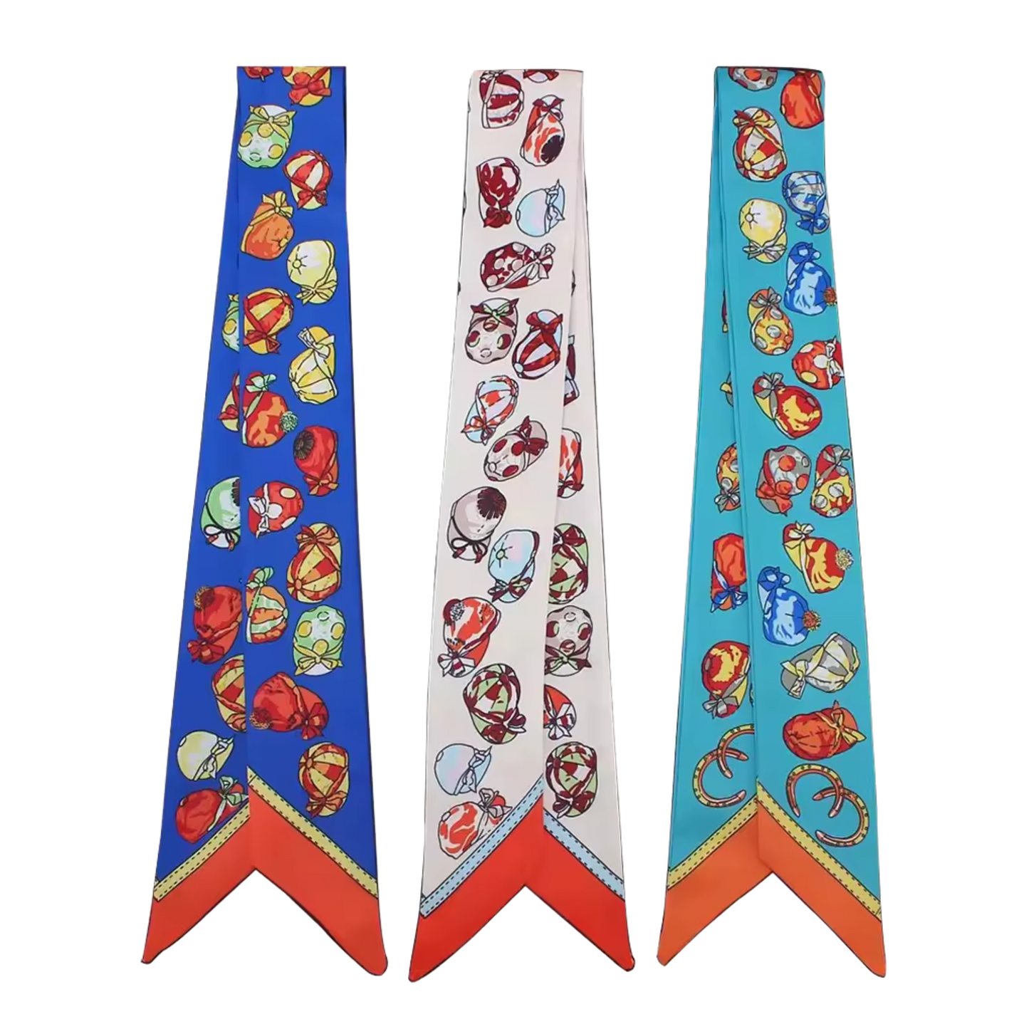 ARCHER Horse Design Twilly Scarf, Hair or Handbag Tie - 85 x 5 cms