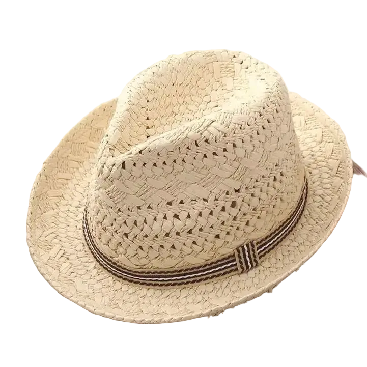 ASCOT Paper Straw Narrow Brim (4 cm) Trilby - Adult and Childs Sizes