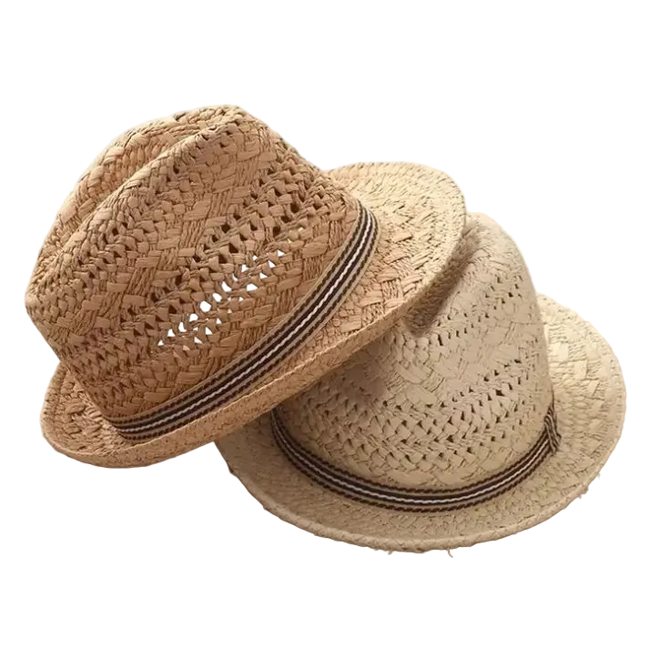 ASCOT Paper Straw Narrow Brim (4 cm) Trilby - Adult and Childs Sizes