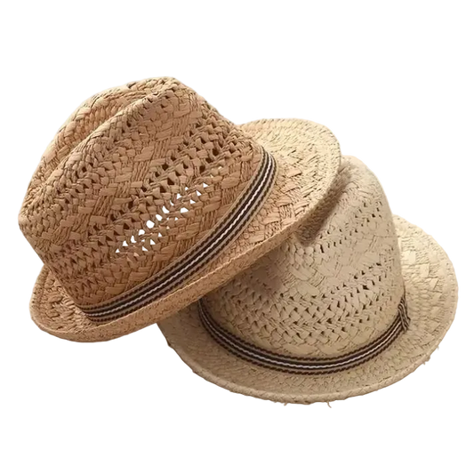 ASCOT Paper Straw Narrow Brim (4 cm) Trilby - Adult and Childs Sizes