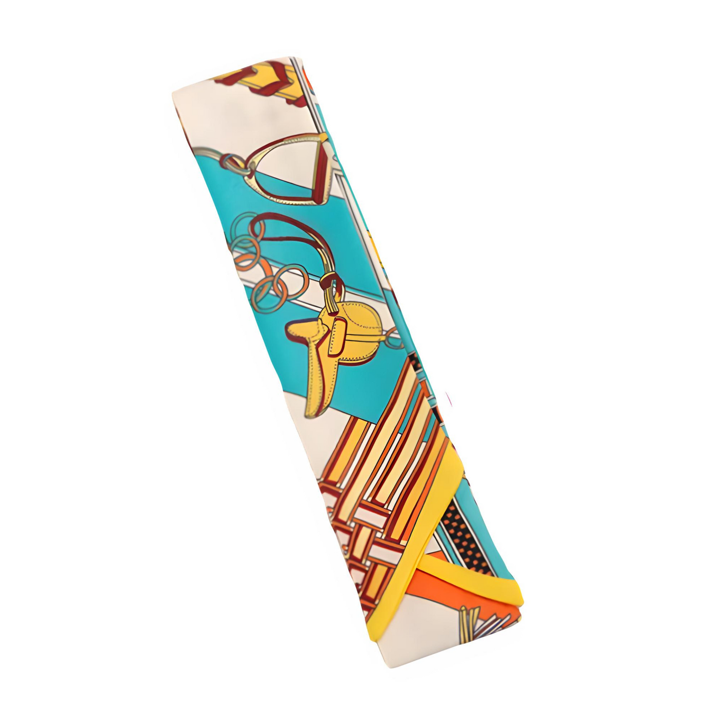 ASHTON Horse Design Twilly Scarf, Hair or Handbag Tie - 85 x 5 cms