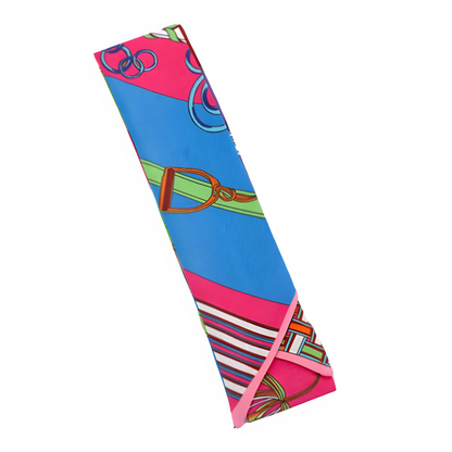 ASHTON Horse Design Twilly Scarf, Hair or Handbag Tie - 85 x 5 cms