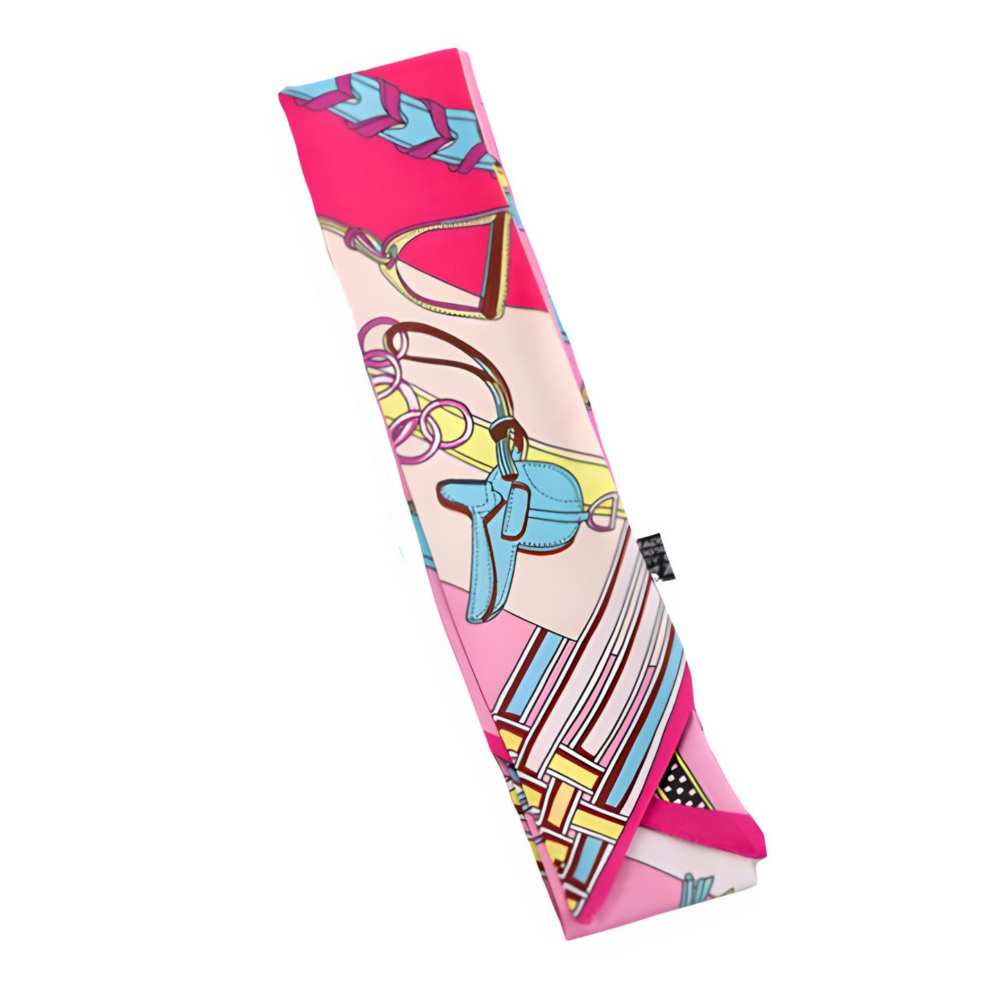 ASHTON Horse Design Twilly Scarf, Hair or Handbag Tie - 85 x 5 cms