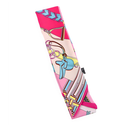 ASHTON Horse Design Twilly Scarf, Hair or Handbag Tie - 85 x 5 cms